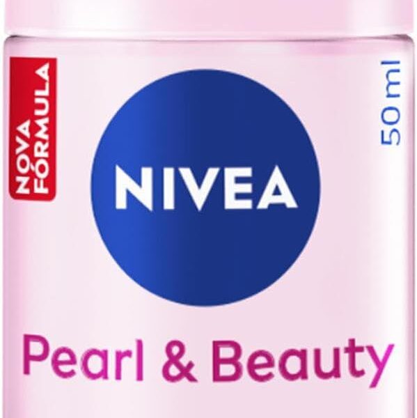 NIVEA Desodorante Antitranspirante Roll-on Pearl & Beauty 50ml, Proteção 72h, Previne Irritações, Contra Suor e Odores, Axilas Suaves