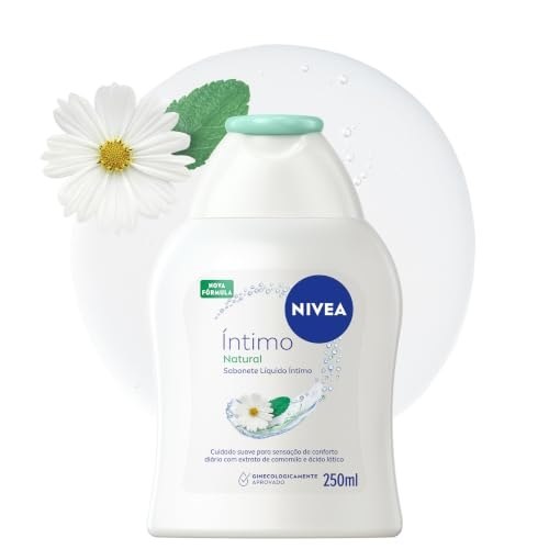 NIVEA Sabonete Líquido Íntimo 250ml – Limpeza Suave, pH Neutro, Óleo de Jojoba, Cuidado Delicado para uso diário