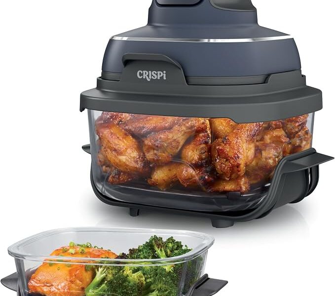 Ninja Sistema de Cozedura Portátil com Crispi PowerPod, 6 Chávenas e 4 Salas de Vidro TempWare, Resistente a Impactos Térmicos, Adequado para Micro-ondas