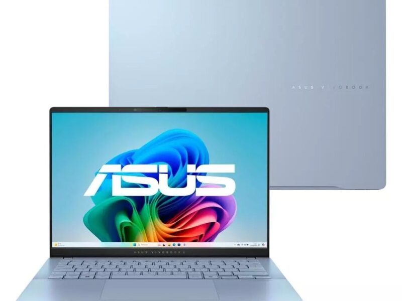 Notebook ASUS Vivobook S 14 S5406SA Copilot+ PC Intel Core Ultra 7 256 V 16GB RAM 512GB SSD Windows 11 Home 14″ OLED Mist Blue QD299W