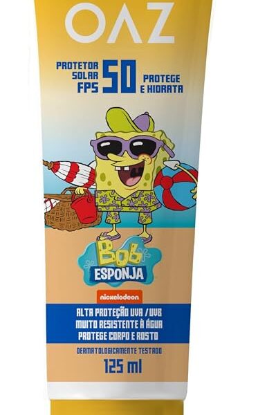 OAZ Protetor Solar Corporal Infantil Bob Esponja FPS 50 125ml