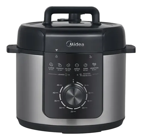 Panela De Pressão Mecânica Preta E Inox 4l Midea Cor Cinza na Meli por R$ 233,16