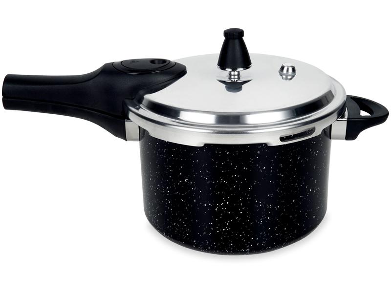 Panela de Pressão Brinox 4,2L Preta Fechamento Externo Ceramic Life Pressure
