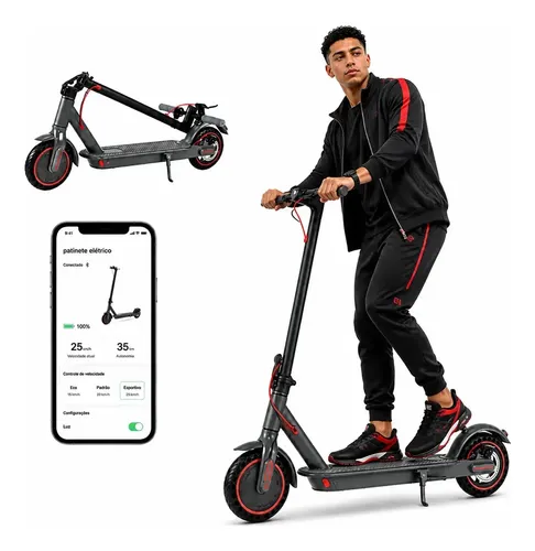 Patinete Elétrico Hearbuds M85 Dobrável Com App Gps