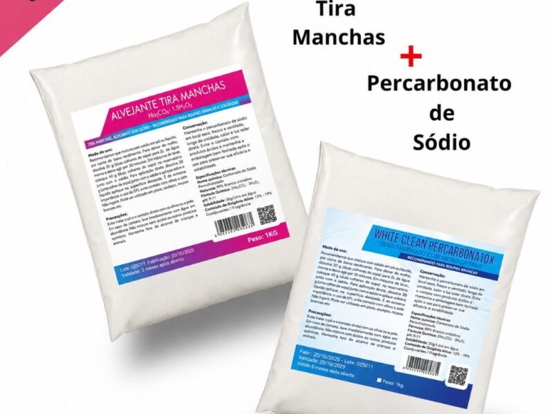 Percarbonato 1kg + Alvejante 1kg