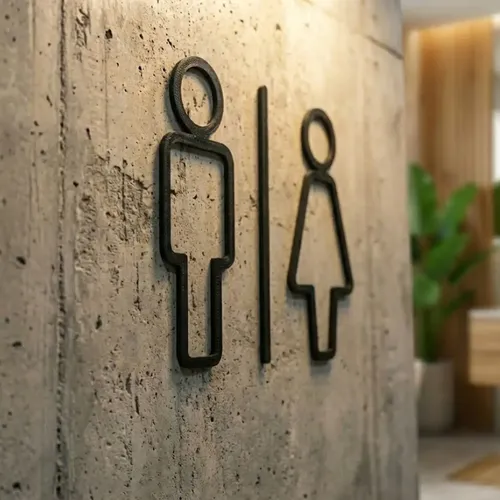 Placa Sinalização Banheiro Sanitário Homem Mulher Unissex Wc