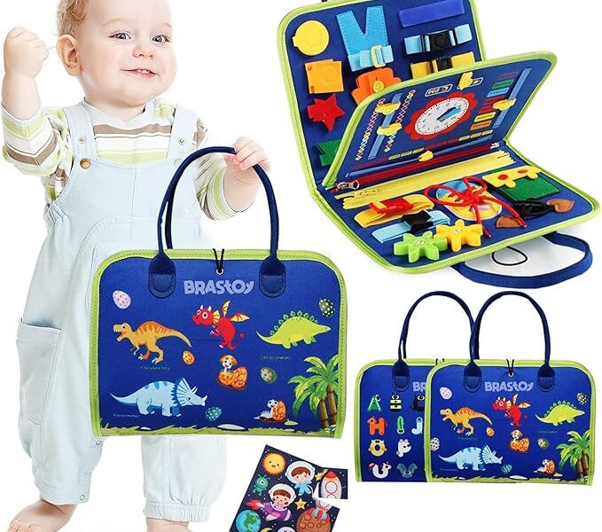 Placa de Montessori Sensorial para Crianças Maleta Educativa Brinquedo