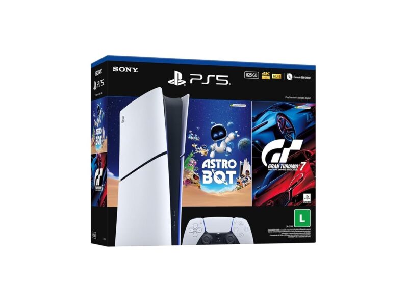PlayStation®5 Slim Digital 825GB – Pacote ASTRO BOT e Gran Turismo 7