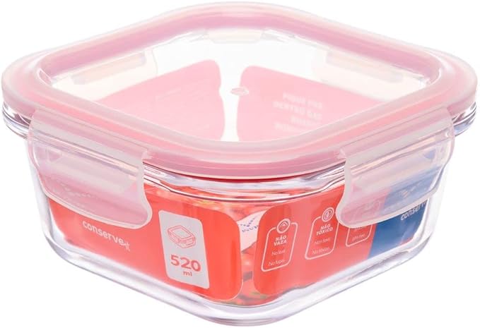 Pote de Vidro Tampa Hermética 0.52 L, Invicta, Vermelho