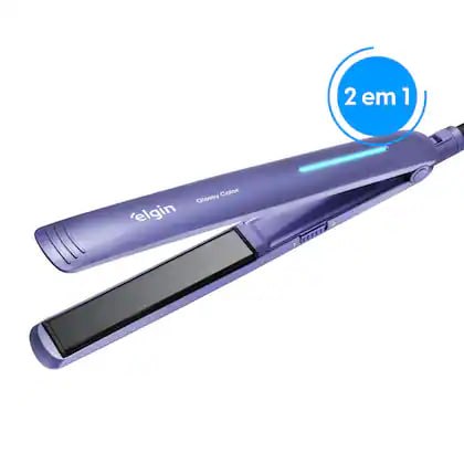 Prancha Alisadora Chapinha Elgin Glossy Color Bivolt 230C Tourmaline Íon – – Kit Aparelhos Elétricos para Cabelo –