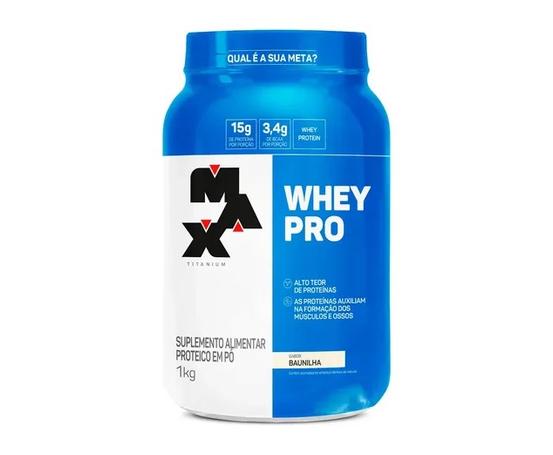 Proteína Max Titanium Whey Pro Concetrado em pó sabor Baunilha x 1kg