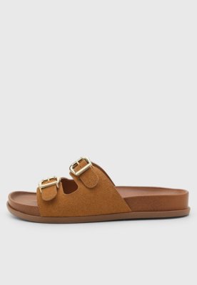Rasteira Feminina Vizzano Fivela Caramelo