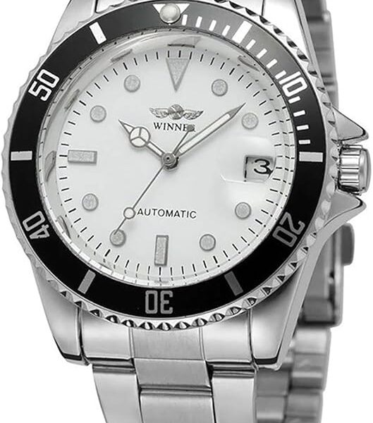 Relógios mecânicos masculinos automáticos Winner Luxury Brand Full Steel impermeáveis relógios masculinos com calendário