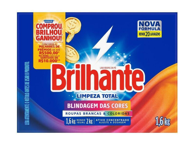 Sabão em Pó Brilhante Sanitizante 1,6kg | Americanas