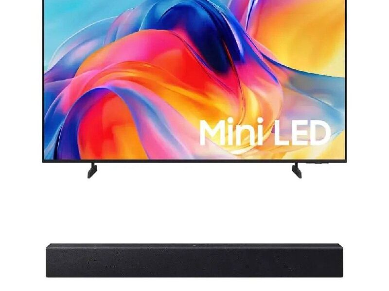 Samsung Smart Tv 55 Miniled 4k M75h + Soundbar Samsung Hw-b400f