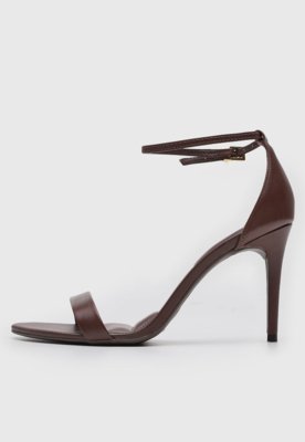 Sandália Feminina Santa Lolla Salto Fino Marrom