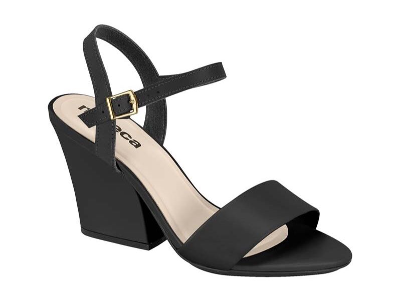 Sandalia Feminina Gliter Moleca Salto Grosso Confortável Original 5222