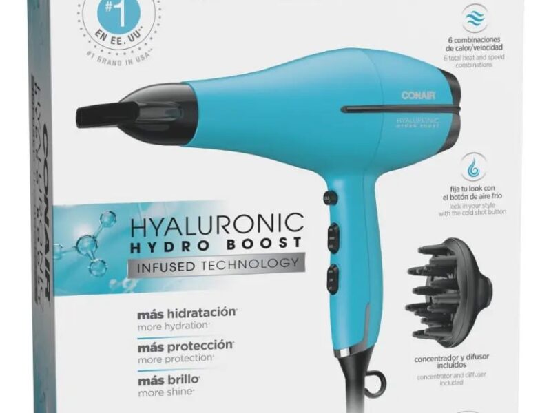 Secador De Cabelo Conair Infusão Hialurônica 1875w 127v Azul