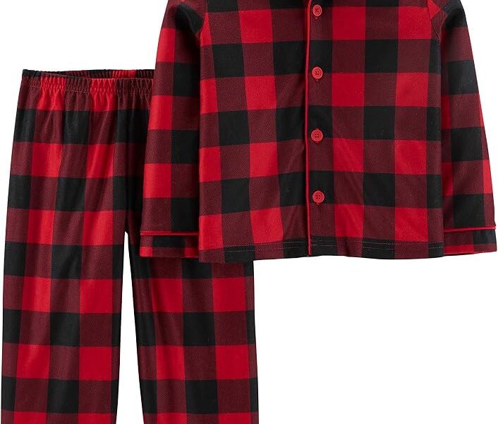 Simple Joys by Carter’s Conjunto de pijama estilo casaco de 2 peças para meninos e bebês