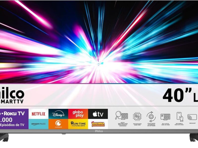 Smart TV 40″ Philco Roku TV HDR10 Dolby Áudio P40CRA