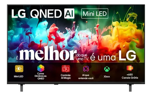Smart TV 4K 65″ LG QNED Mini LED AI QNED70 2026 Processador α7 Ger9 HDR10 Xbox Bluetooth Wi-Fi AI Search Google Gemini webOS 26 – 65QNED70BSA
