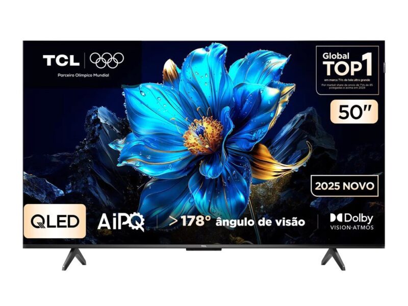 Smart TV 50 50P7K 4K QLED UHD 60Hz com Sistema Operacional Google TV TCL