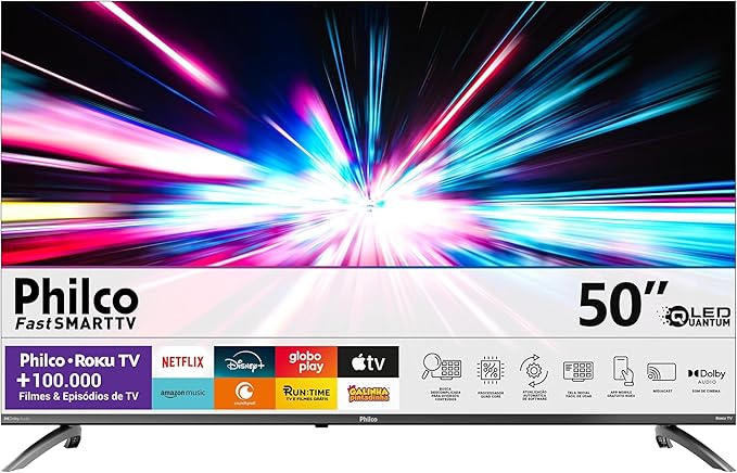 Smart TV 50” Philco P50CRB 4K LED Dolby Audio