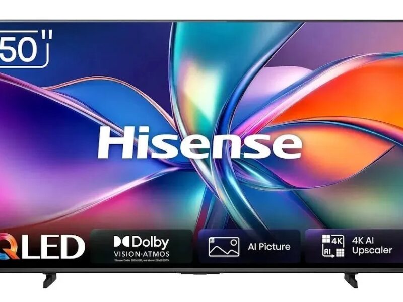 Smart TV Hisense HI-QLED 4K 50″ polegadas com Processador AI, Dolby Vision Atmos e Compatibilidade Alexa – 50Q6QVV
