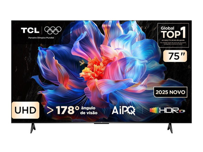Smart Tv 75 Polegadas 4K 75P6K Google TV HDR10 Processador Aipq TCL na S por R$ 3.955,00