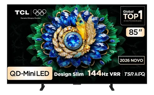 Smart Tv Tcl 85 Polegadas Qd-Mini Led 4k A400m Wifi Bluetooth Google Tv Hdr10+ 144 Hz Vrr 85a400m