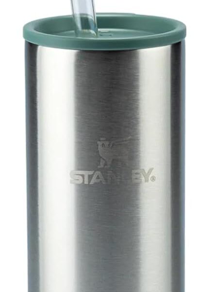 Stanley Copo Térmico Slim 3 em 1 com Tampa e Canudo Stainless Steel 296ml