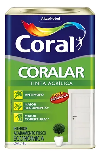 Tinta Coralar Acrílica Anti Mofo Coral Escolha Sua Cor!!
