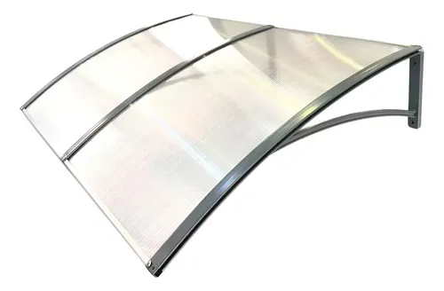 Toldo Policarbonato Modular 150×70 Cm Portas Janelas Cor Toldo Cinza c/ translucido