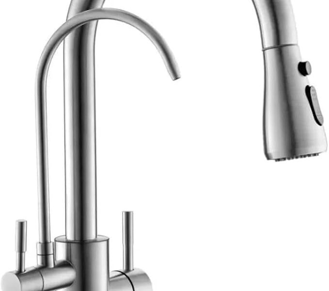 Torneira de Cozinha 3 em 1 com Filtro, Bico Extensível e Monocomando