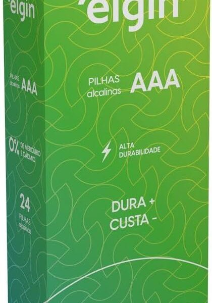 Tubo com 24 Pilhas Alcalinas AAA