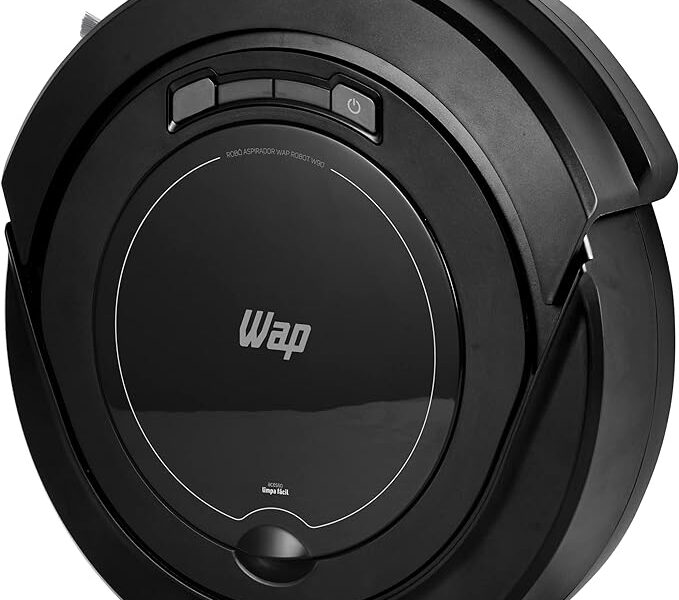 WAP Robô Aspirador Robot W90 3 em 1, 250ml, Bivolt, Sistema Antiqueda