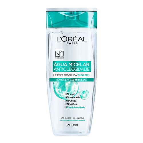 Água Micelar L Oréal Paris Efeito Matte Solução de Limpeza Facial 200ml